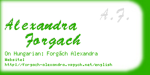 alexandra forgach business card